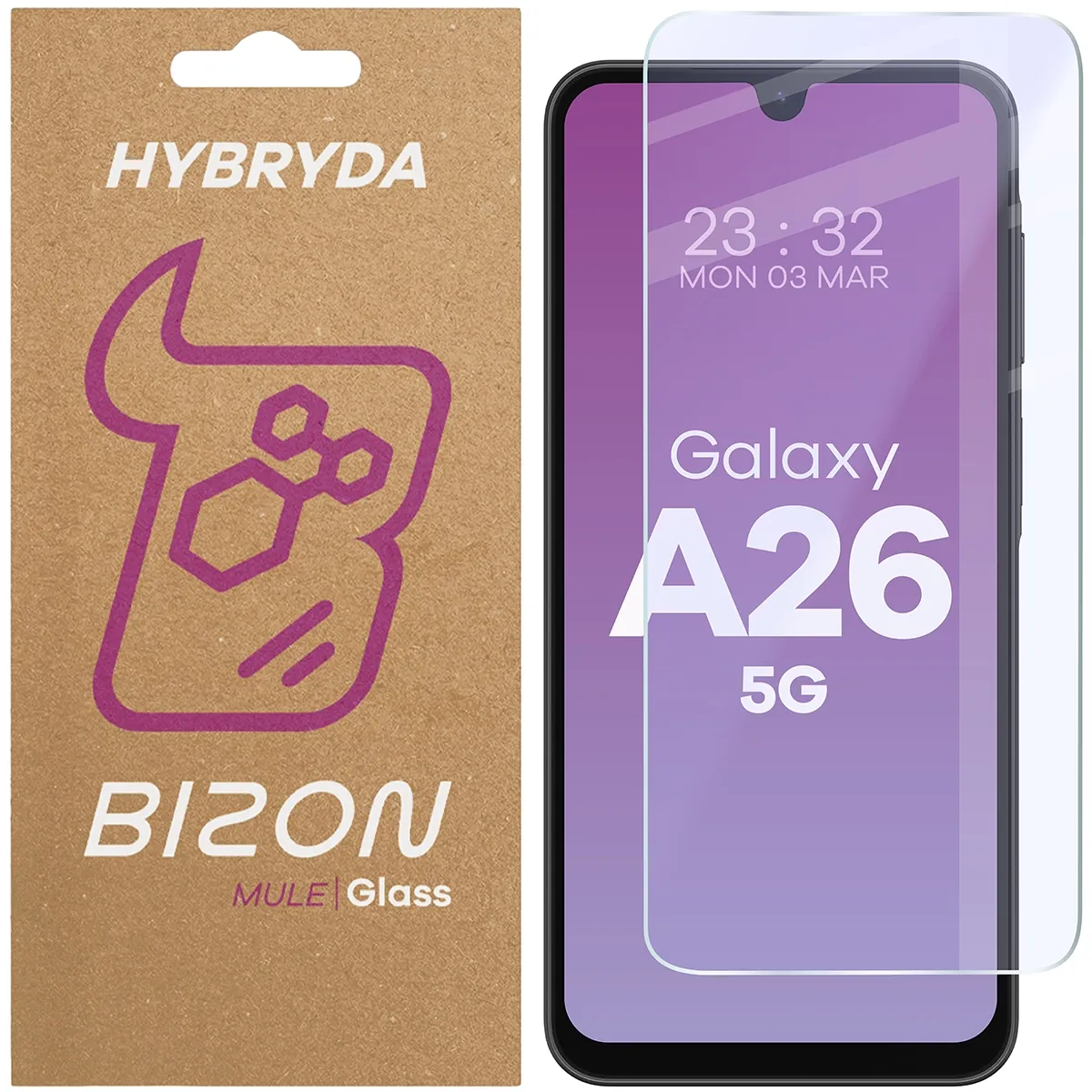 Szkło hybrydowe na ekran Bizon Hybrid Mule do Galaxy A26 5G